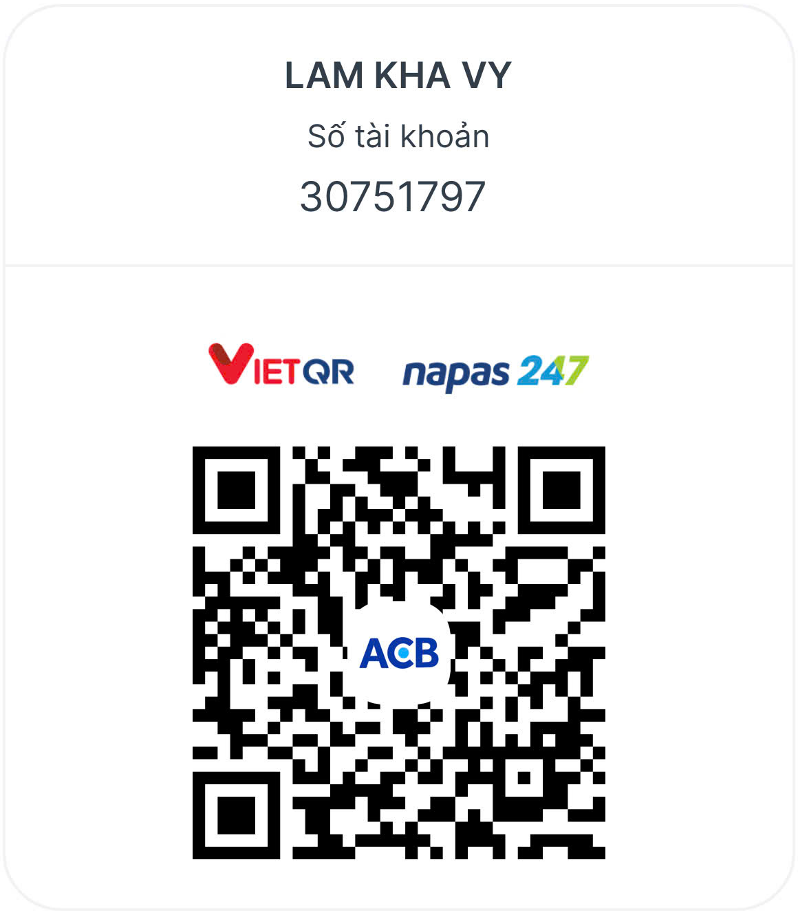 QR ACB Khả Vy